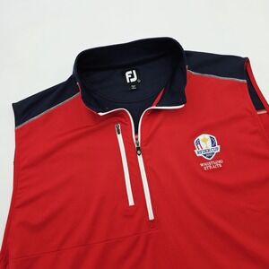 Footjoy 1/2 Zip Vest Men's Large Whistling Straights 2020 Ryder Cup FJ Red Blue